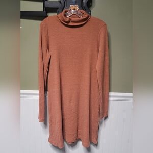 Michael Stars Jules Slouch Turtleneck Thermal Toffee Long Sleeve Drs Womens Med